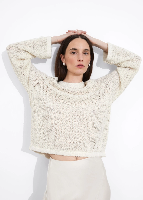 Silk-Blend Knit Top - Cream - & Other Stories NL