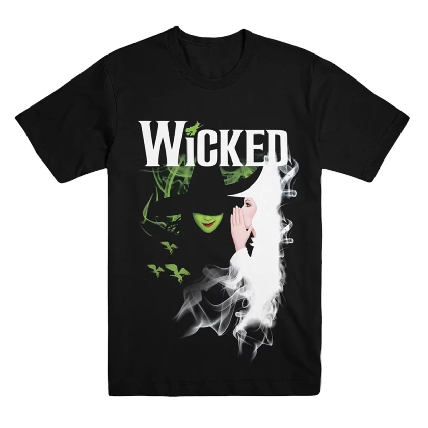 Wicked Smoke Keyart Tee 2023 Musical Tv Series Crewneck Short Sleeve Black T-shirt - Walmart.com