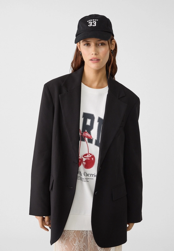 Blazer oversize avec poches - Blazers femme | Stradivarius France