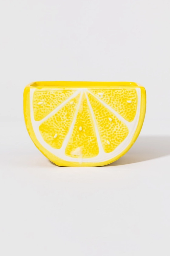DW Home Fresh Lemon Ceramic Candle Jar