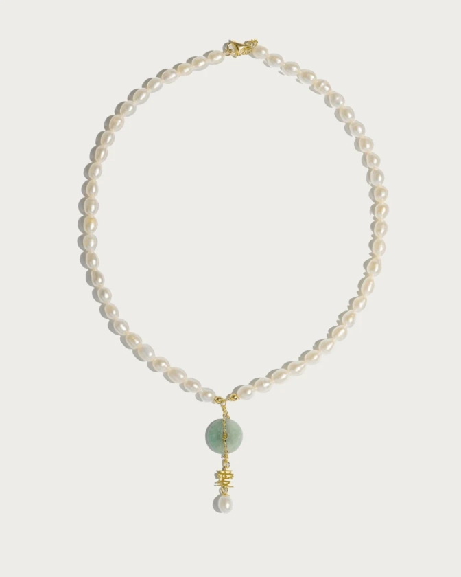 Jade Pearl Necklace| En Route Jewelry | En Route Jewelry