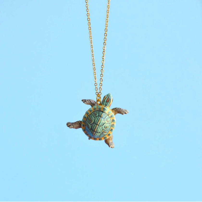 Turtle Necklace - Animal Lover Pendant Necklace | Camp Hollow