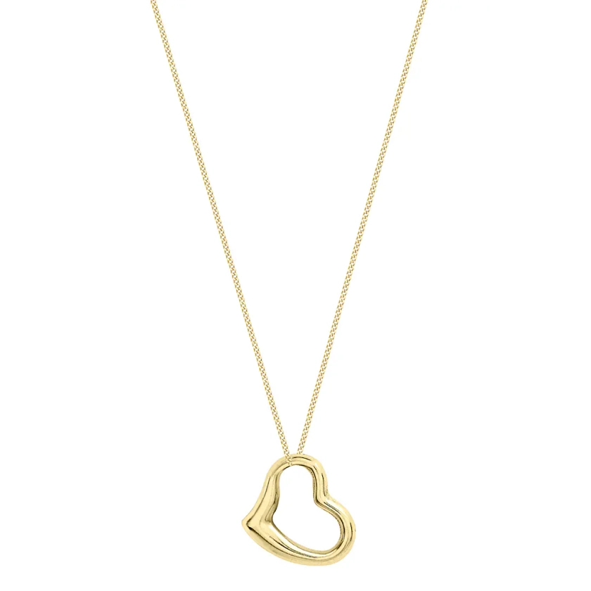 9ct Yellow Gold Small Floating Heart Pendant