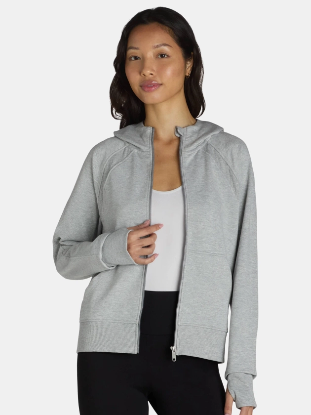 Avia Women's Plush Hooded Zip-Up Jacket, Sizes XS-XXXL - Walmart.com