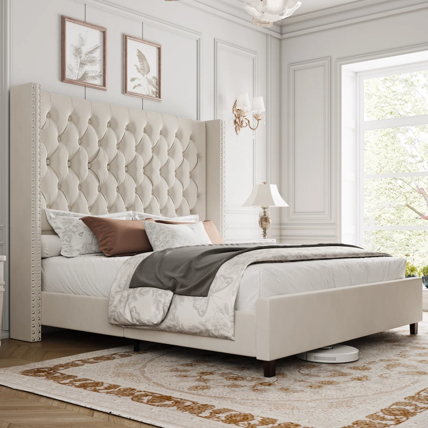 Willa Arlo™ Interiors Duluth Tufted Upholstered Low Profile Platform Bed & Reviews | Wayfair