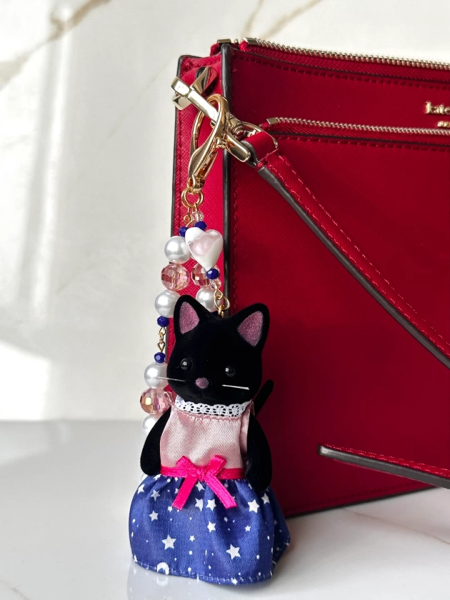 Calico Critter Bag Charm Midnight Cat Family - Etsy Australia