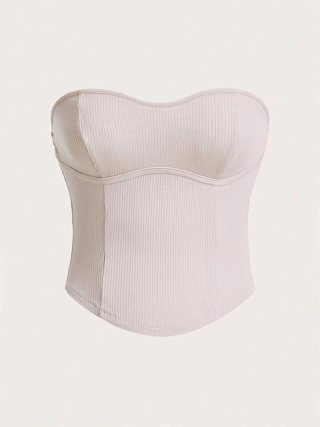 SHEIN MOD Plus Solid Tube Top