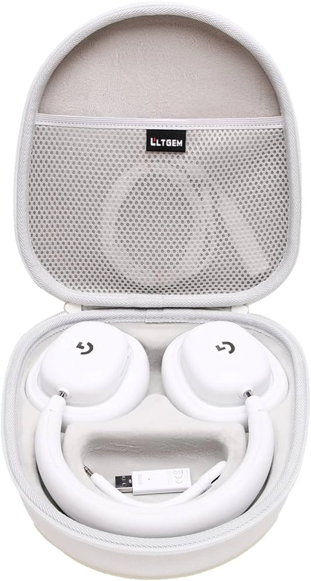 LTGEM Headset Case for Logitech G735 Wireless Gaming Headset - Hard Storage Travel Protective Carrying Bag(White)