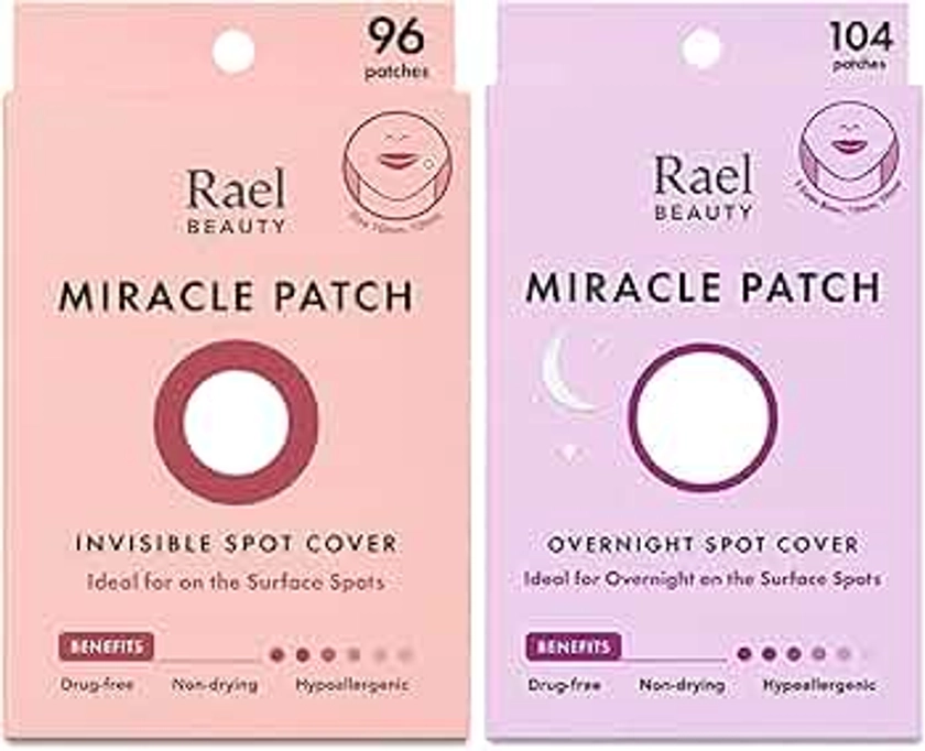 Rael Miracle Bundle - Overnight Spot Cover (104 Count), Invisible Spot Cover (96 Count)