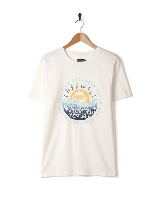 Layers Cornwall - Mens Short Sleeve T-Shirt - White