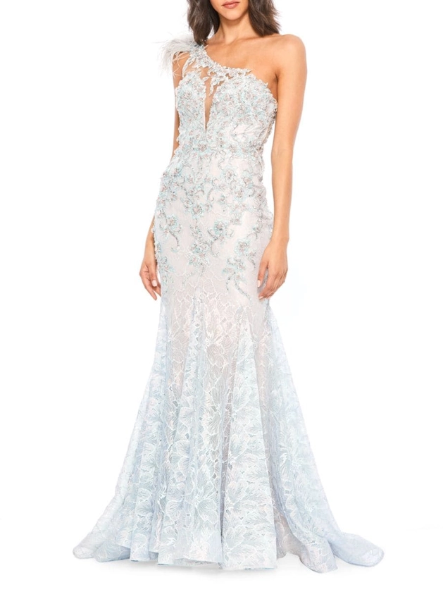 Shop Mac Duggal Embellished Lace Mermaid Gown | Saks Fifth Avenue