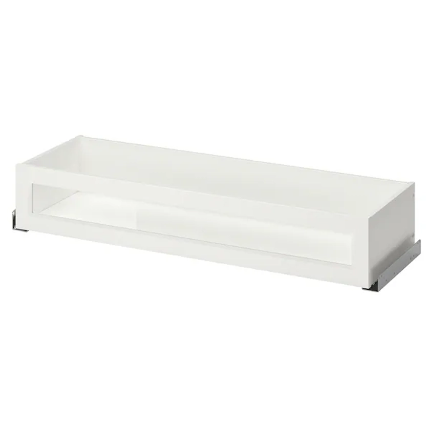 KOMPLEMENT Tiroir avec face en verre encadrée, blanc, 100x35 cm - IKEA