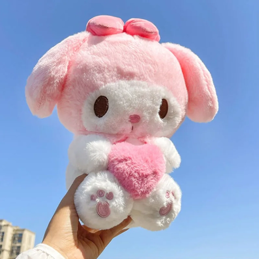 Sanrio-muñeco de peluche Kawaii de 35Cm, Kuromi My Melody, Cinnamoroll, almohada de peluche suave, decoración de la habitación, juguetes para niños, regalo - AliExpress