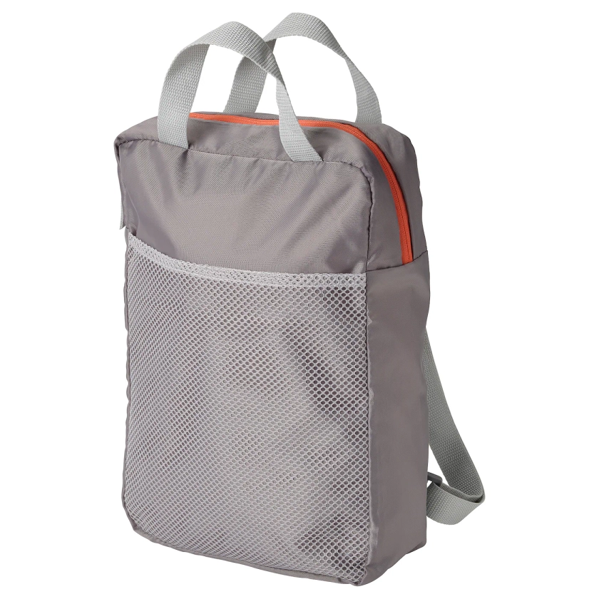 PIVRING backpack, light grey, 24x8x34 cm/9 l - IKEA