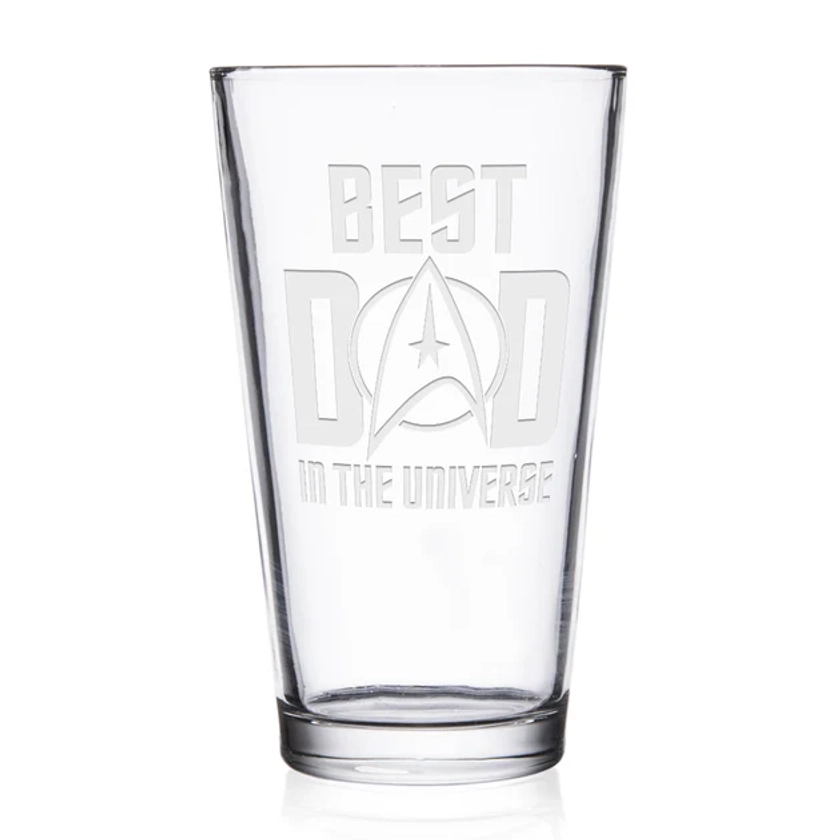 Star Trek: The Original Series Best Dad In The Universe Laser Engraved Pint Glass