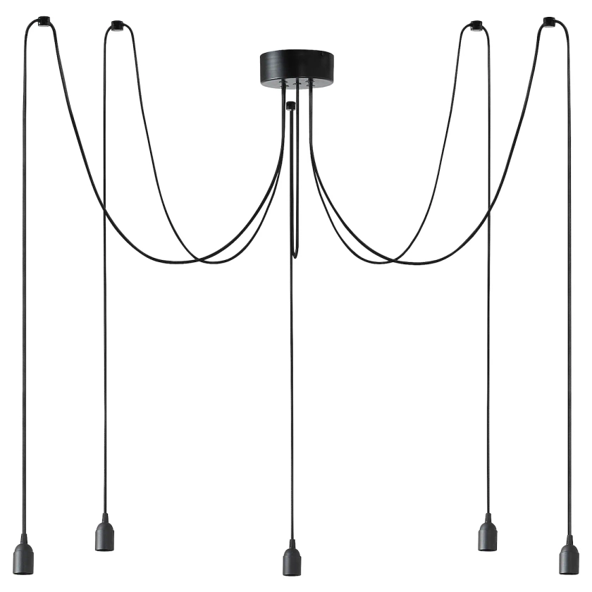 BENGTSBOL suspension avec 5 ampoules, noir - IKEA