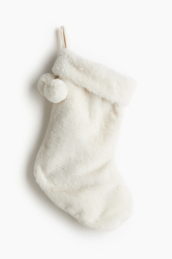 Teddy kerstsok - Gebroken wit - HOME | H&M NL