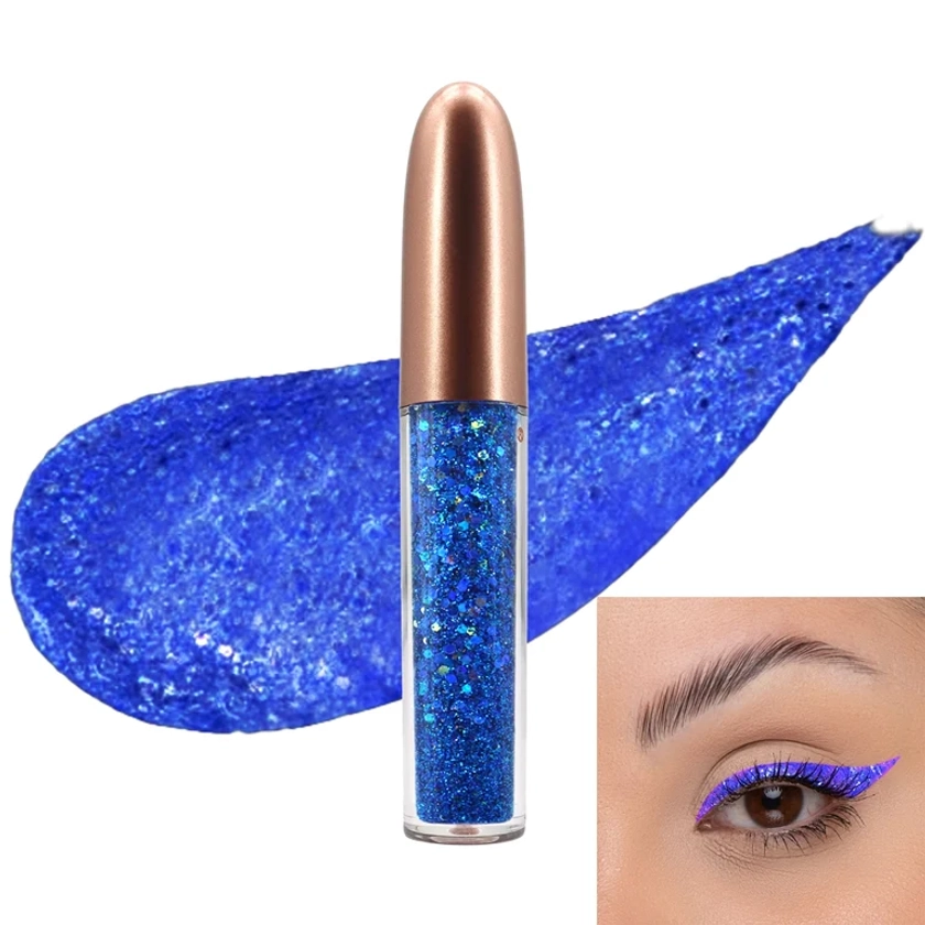 &quot;Delineador  Ojos Glitter  Liquido Escarchado AZUL&quot;