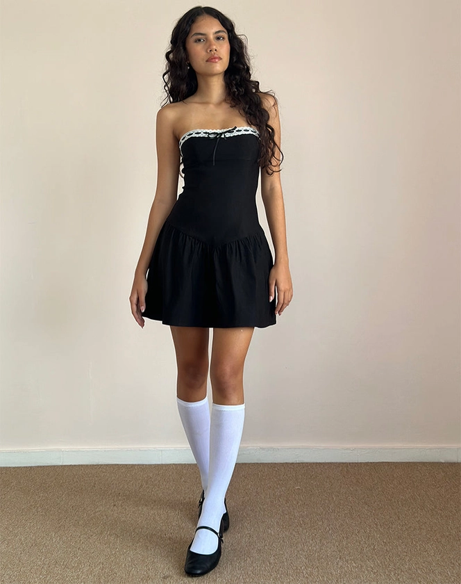 Gabija Tailored Mini Dress in Navy