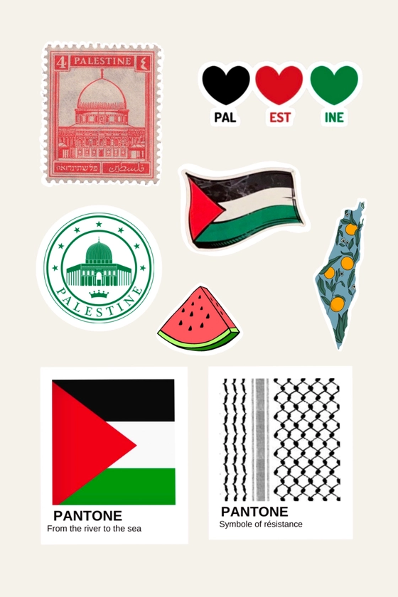 Plaquette De Stickers Palestine | € 6,99 EUR