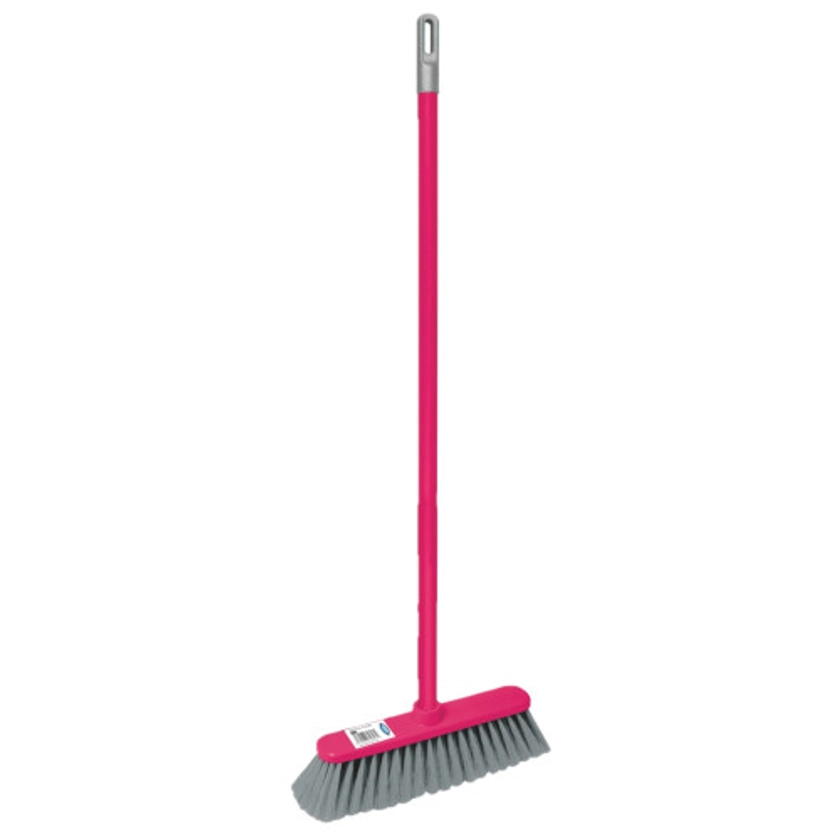 (Pink) Indoor Soft Broom Brush Kitchen Floor Cleaning on OnBuy