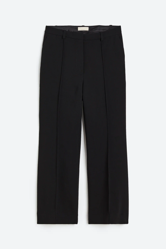 Pantalon habillé en laine mélangée - Noir - FEMME | H&M FR