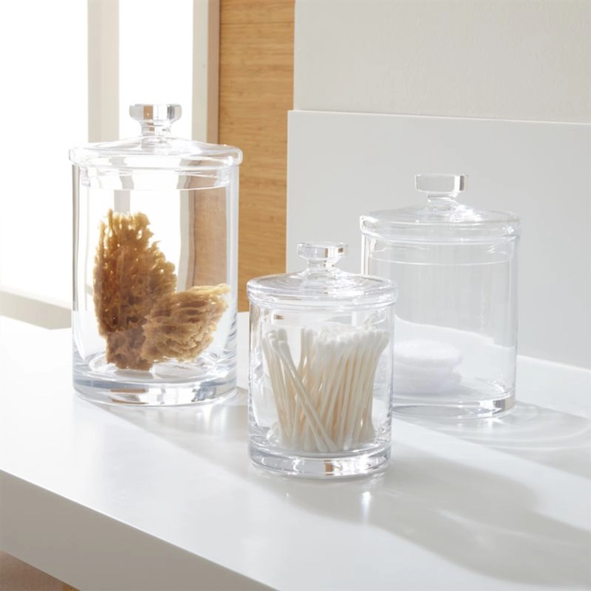 Set of 3 Glass Canisters + Reviews | Crate & Barrel