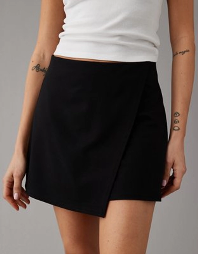 AE It Knit Asymmetrical High-Waisted Mini Skort