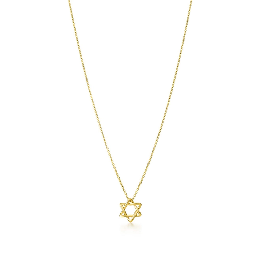 Elsa Peretti® Star of David pendant in 18k gold, 12 mm wide. | Tiffany & Co.