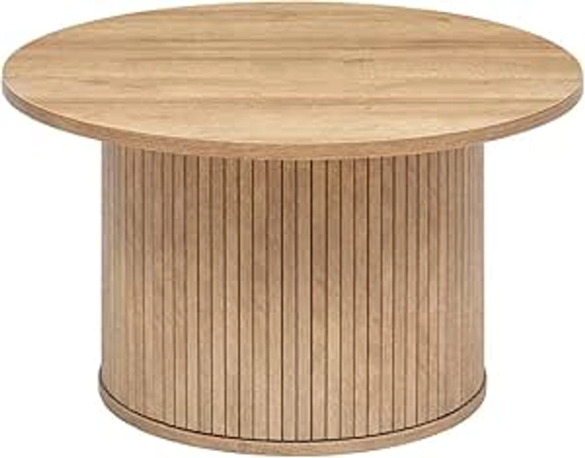 Table Basse Colva en placage Effet Bois D70cm - Atmosphera créateur d'intérieur : Amazon.fr: Cuisine et Maison