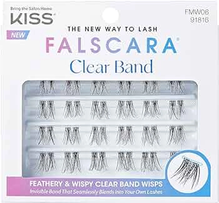 KISS Falscara Multipack, False Eyelashes, Lash Clusters, Faux Mink Wisps', 12mm-14mm-16mm, Includes 24 Wisps, Contact Lens Friendly, Easy to Apply, Reusable Strip Lashes