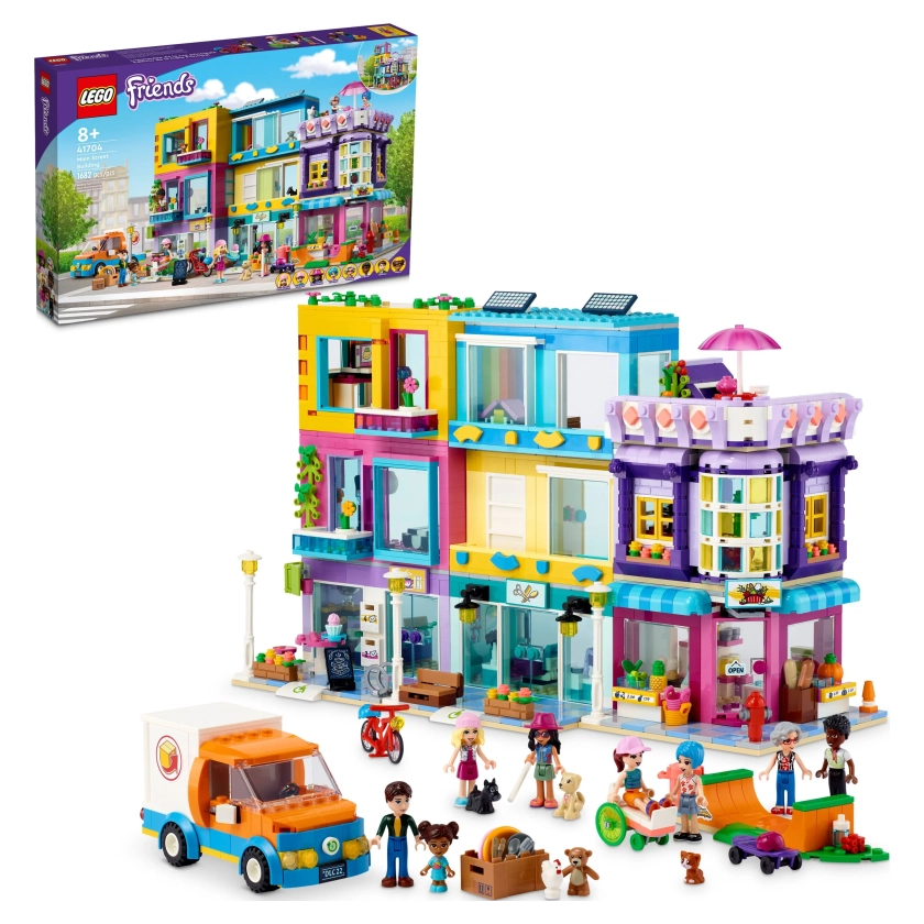 LEGO Friends Main Street Building, Heartlake City Café & Hair Salon 41704, Mini Dolls House with Toy Shops, Modular Building Set, Pretend Play Hair Salon Gift for 8 Plus Year Old Kids, Girls and Boys - Walmart.com