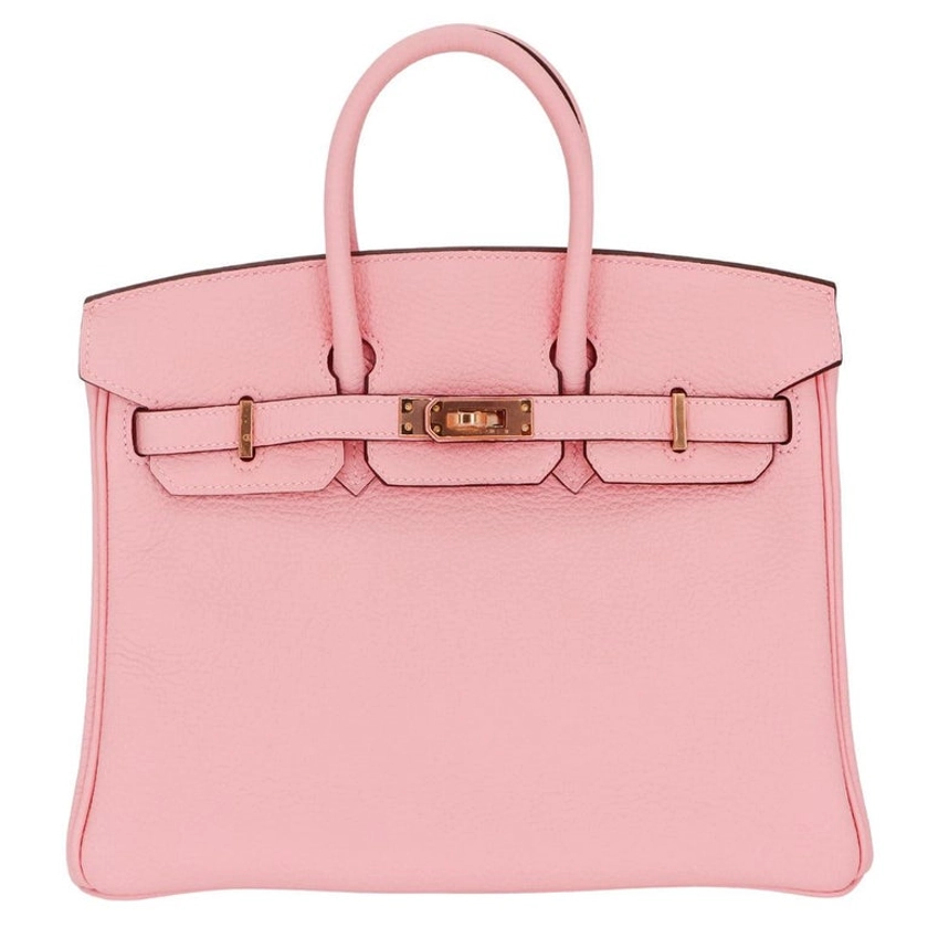 Hermès 25cm Birkin HSS Rose Sakura Clemence Cuir Rose Gold Hardware