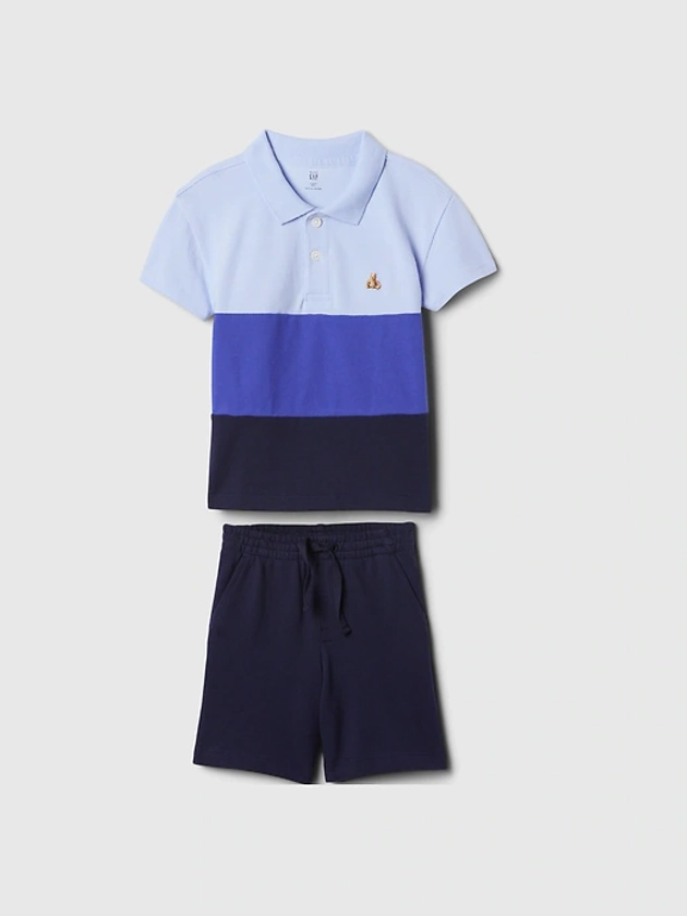 babyGap Colorblock Pique Polo Outfit Set | Gap