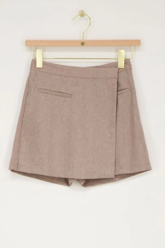 Jupe-short taupe