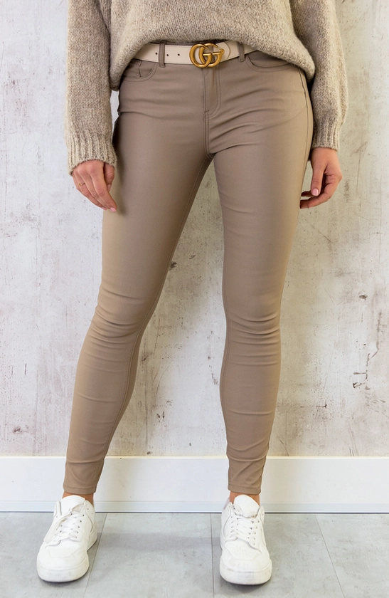 Coating Jeans Taupe | Fashionmusthaves.nl