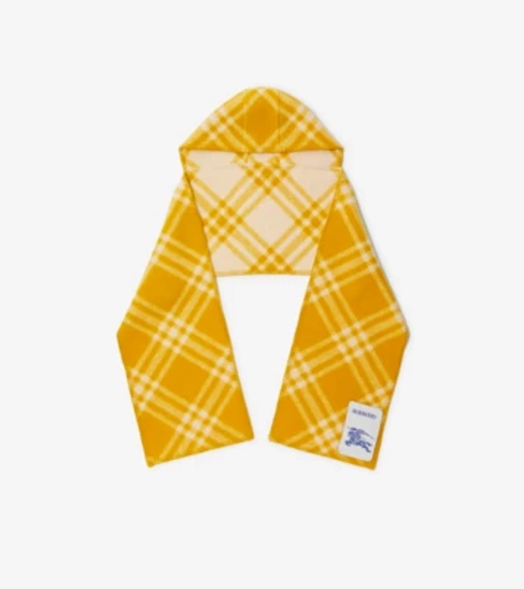 Écharpe à capuche en laine Check (Pear) | Site officiel Burberry®