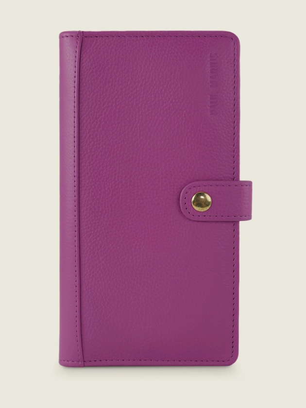 LePortefeuille Charlotte N°2 Sorbet Cassis - portefeuille cuir violet femme | PAUL MARIUS