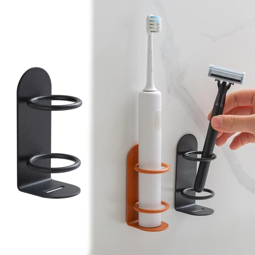 Wall-Mounted Electric Toothbrush Holder Holder Punch-free Razor Holder Storage Shelf Toothbrush Organizer Bathroom Accessories