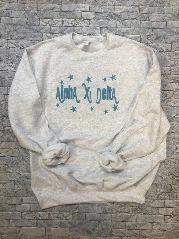 Alpha Xi Delta Greek Sorority Star Design Sweatshirt and T-shirts - Etsy | Sweatshirt designs, Sweatshirts, Delta greek