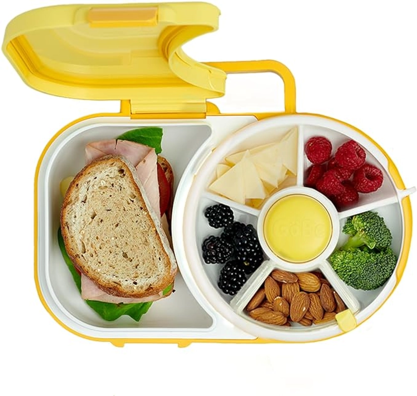 GoBe Kids Lunchbox - Reusable Snack Container with 5 Compartment Dispenser and Lid | BPA and PVC Free | Dishwasher Safe | No Spill, Leakproof : Amazon.ca: Home