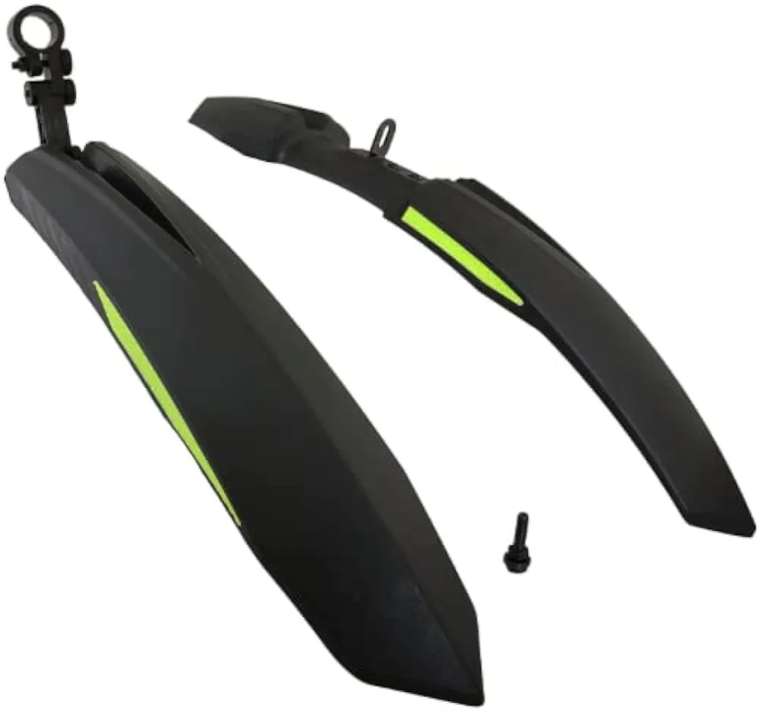 Hoggy Bicycle Atom Mudguard with Reflective Tape with Plastic Clamp, Black-Green : Amazon.in: Car & Motorbike