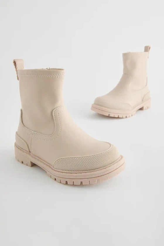 Buy Neutral White Sock Boots from the Next UK online shop