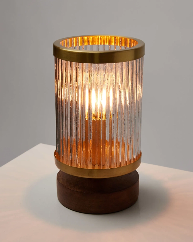 Vaso Gold Metal & Glass Desk & Table Lamp | Oliver Bonas