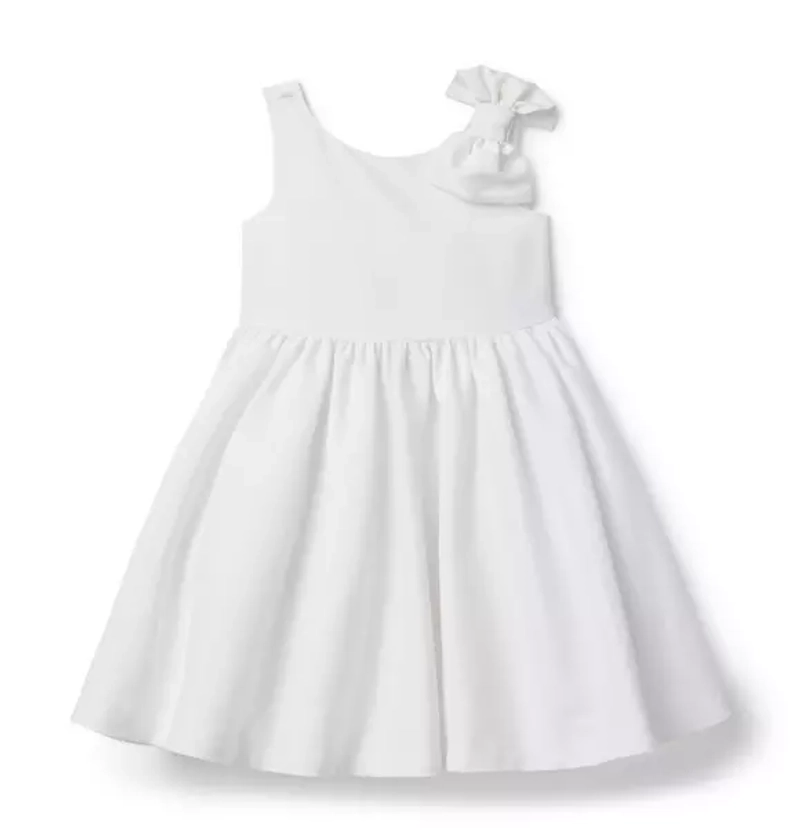 Girl White Satin Soiree Dress by Janie and Jack