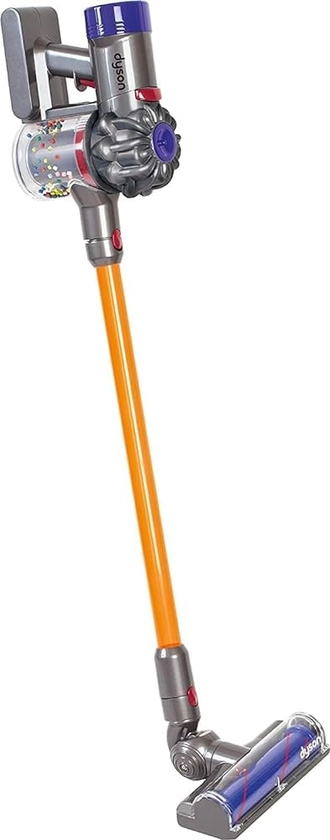 Casdon Dyson Cordless Vacuum Toy, Licensed Dyson Interactive Vacuum Toy for Kids Ages 3 and Up - For More Realistic Games, Purple/Orange