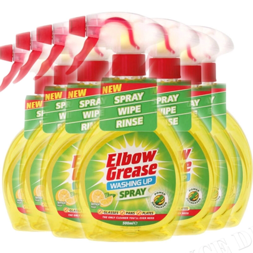 12 x ELBOW GREASE TRIGGER LEMON FRESH WASHING UP LIQUID 500ml on OnBuy