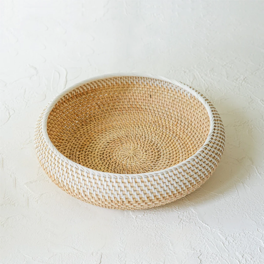 Nortada Two-Tone Rattan Bowl