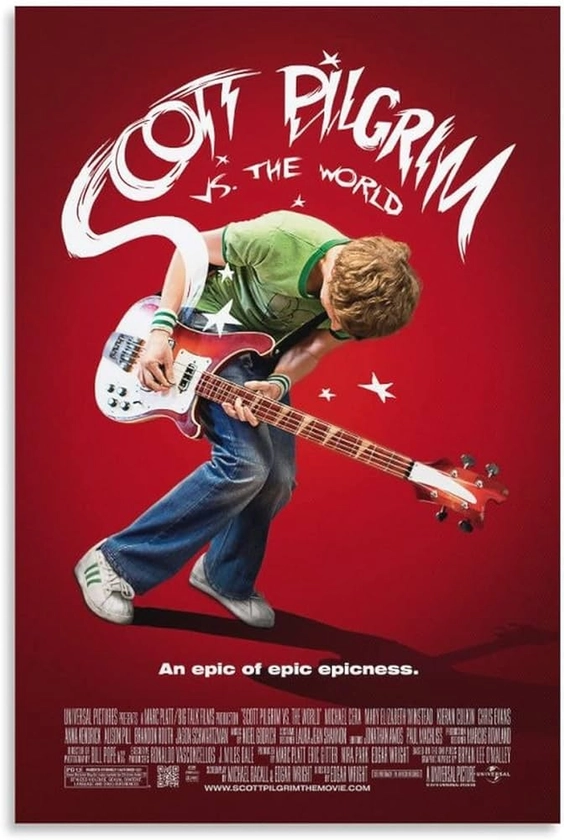 Movie Posters Scott Pilgrim Vs. The World Poster Canvas Wall Art Prints for Wall Decor Room Decor Bedroom Decor Gifts Posters 12x18inch(30x45cm) Unframe-style-1