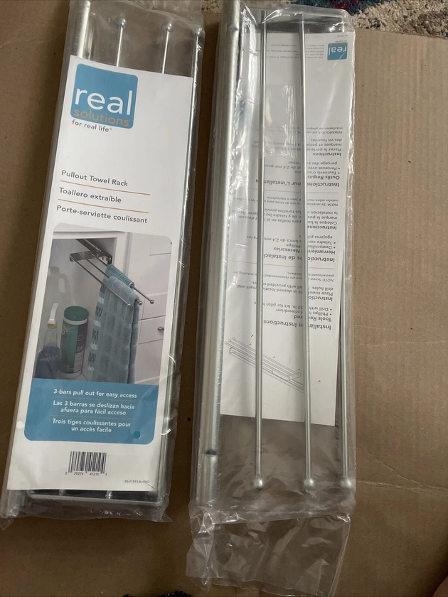 2 XReal Solutions For Real Life Pull-Out Towel Rack 3 Bars Pull Out
